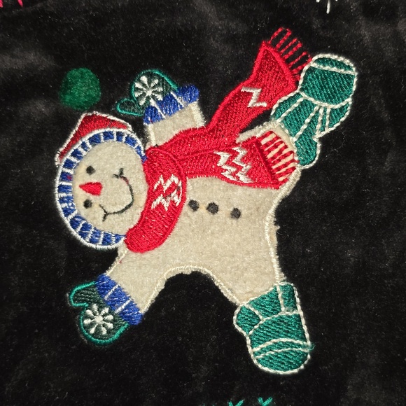 Tantrums Christmas Vest Applique Embroidery Snowman Snowflakes Womens Size XL - Picture 12 of 16